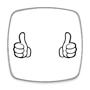 like hand - Square fridge magnet - white - Front
