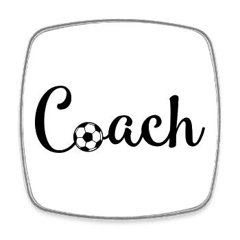 Football Coach - Square fridge magnet - white - Front