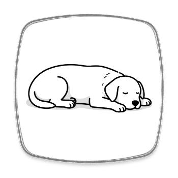 Sleeping Cats Silhouette - Square fridge magnet - white - Front