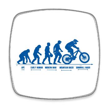 Mountain Bike Evolution Downhill MTB Gift - Square fridge magnet - white - Front