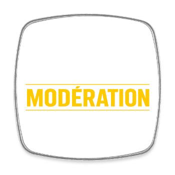 Je Bois Toujours Avec MODÉRATION - Magnet carré - blanc - Devant