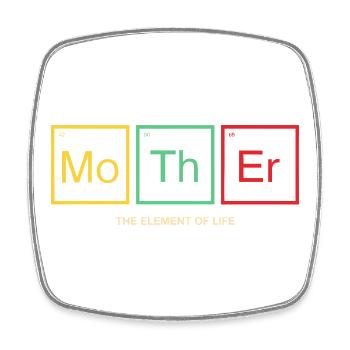 Mother Tableau périodique Don de Maman - Magnet carré - blanc - Devant