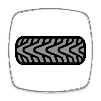 Motorcycle Tire Tread Graphic - Square fridge magnet - white - Front