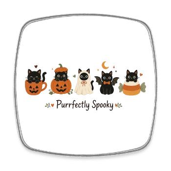 Cats Halloween - Square fridge magnet - white - Front