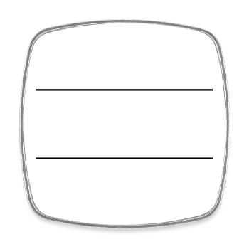 Linie strich symbol - Viereckiger Kühlschrankmagnet - Weiß - Vorne