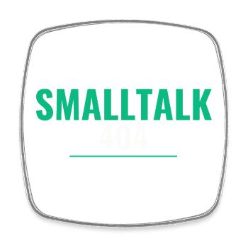 Sysadmin Geschenk – 'Smalltalk 404' T-Shirt - Viereckiger Kühlschrankmagnet - Weiß - Vorne