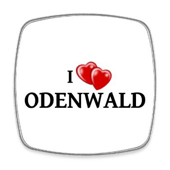 I Love Odenwald - Viereckiger Kühlschrankmagnet - Weiß - Vorne