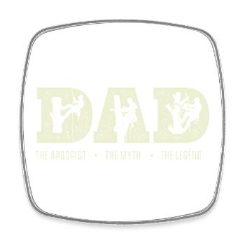 Der Arborist, die Legende – Lustiges Arborist-Geschenk - Viereckiger Kühlschrankmagnet - Weiß - Vorne