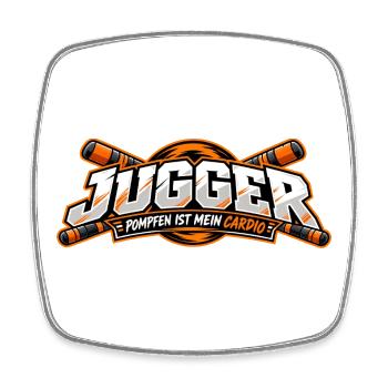 Jugger Cardio Kampf - Viereckiger Kühlschrankmagnet - Weiß - Vorne