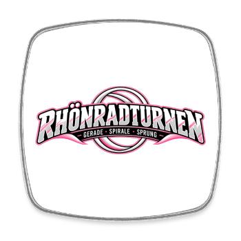 Rhönradturnen Neon Logo - Viereckiger Kühlschrankmagnet - Weiß - Vorne