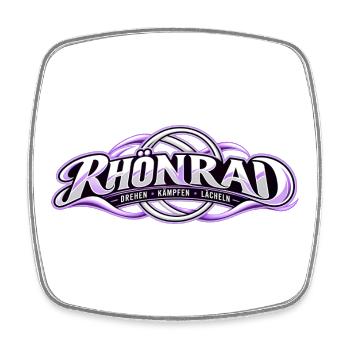 Rhönrad Motiv Lila Knoten - Viereckiger Kühlschrankmagnet - Weiß - Vorne