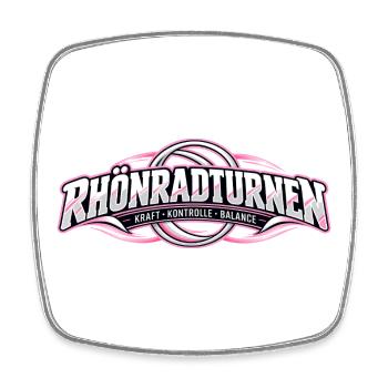 Rhönradturnen Logo Kraft Balance - Viereckiger Kühlschrankmagnet - Weiß - Vorne