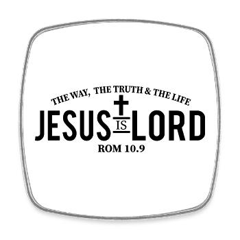 Jesus is Lord - Viereckiger Kühlschrankmagnet - Weiß - Vorne