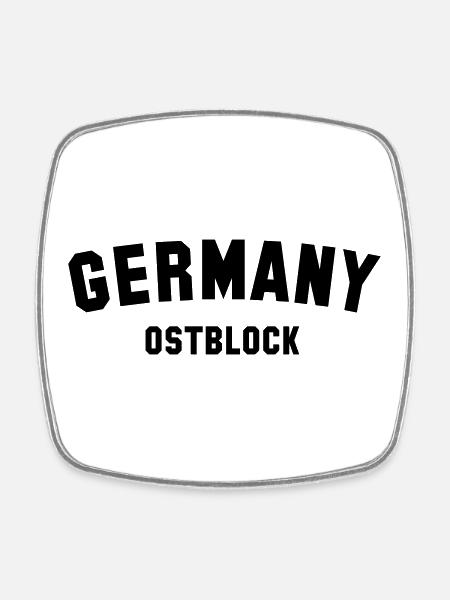 OSTBLOCK - Viereckiger Kühlschrankmagnet - Weiß