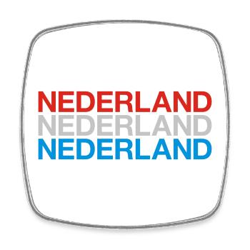NIEDERLANDE Nederland Netherlands Holland - Viereckiger Kühlschrankmagnet - Weiß - Vorne