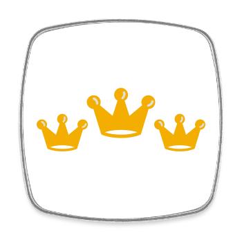 kronen - Square fridge magnet - white - Front