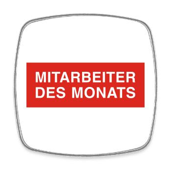 mitarbeiter des monats - Viereckiger Kühlschrankmagnet - Weiß - Vorne