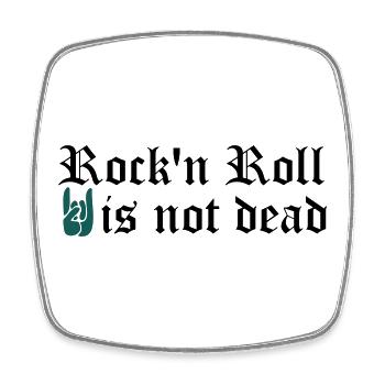 rock and roll is not dead - Square fridge magnet - white - Front