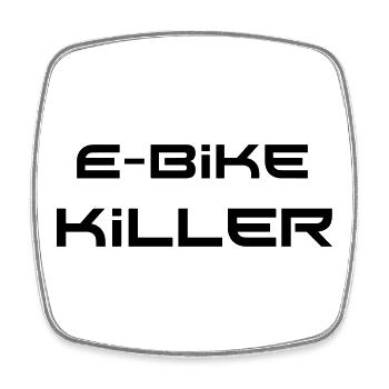 e-bike killer - Viereckiger Kühlschrankmagnet - Weiß - Vorne