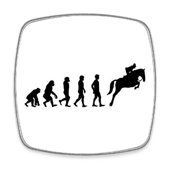 Reiter Evolution - Viereckiger Kühlschrankmagnet - Weiß - Vorne