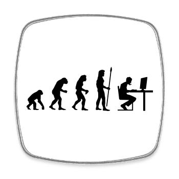 evolution_pc_gamer4 - Square fridge magnet - white - Front