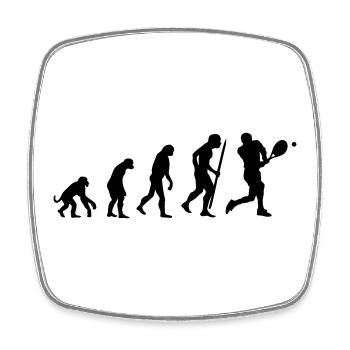 Evolution of tennis - Viereckiger Kühlschrankmagnet - Weiß - Vorne