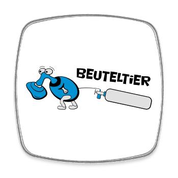 Beuteltier - Anästhesie Fun Cartoon - Viereckiger Kühlschrankmagnet - Weiß - Vorne