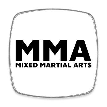 MMA - Viereckiger Kühlschrankmagnet - Weiß - Vorne