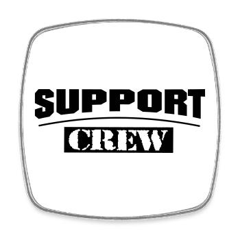 Support Crew Elite - Viereckiger Kühlschrankmagnet - Weiß - Vorne