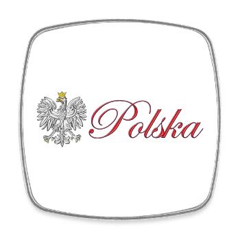 Polska - Poland - Square fridge magnet - white - Front