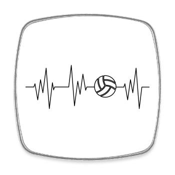 Volleyballer - Viereckiger Kühlschrankmagnet - Weiß - Vorne
