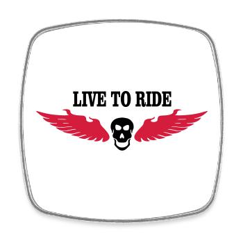 biker - Magnet carré - blanc - Devant