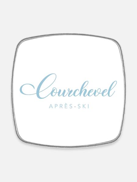 COURCHEVEL - Magnet carré - blanc