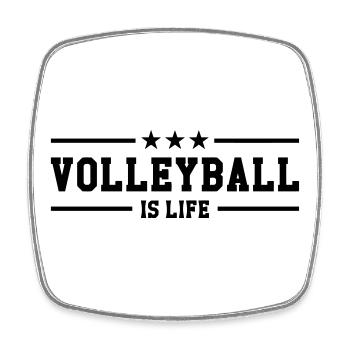 Volleyball is life - Square fridge magnet - white - Front