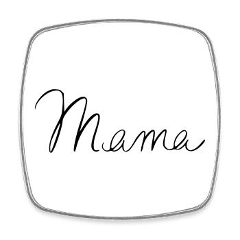 Mom - Square fridge magnet - white - Front