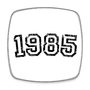 Jahr 1985 Geburtstag Jahrgang Design (Weiß) - Viereckiger Kühlschrankmagnet - Weiß - Vorne