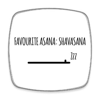 Shavasana - Viereckiger Kühlschrankmagnet - Weiß - Vorne