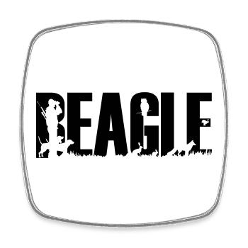 Hound Beagle - Square fridge magnet - white - Front