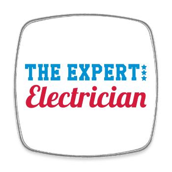 Elektriker / Elektrizität / Arbeit / Job - Viereckiger Kühlschrankmagnet - Weiß - Vorne