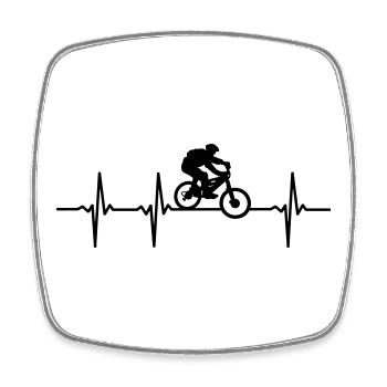 Impulsion de Biker T-Shirts - Magnet carré - blanc - Devant