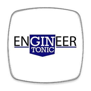 Engineer - Square fridge magnet - white - Front