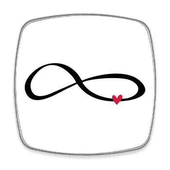 Infinity sign symbol gift love - Square fridge magnet - white - Front