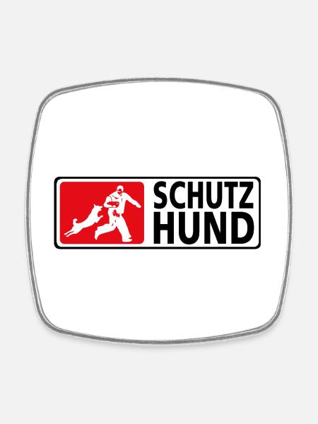 Schutzhund Logo  - Viereckiger Kühlschrankmagnet - Weiß