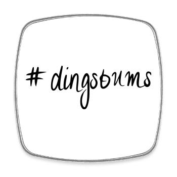 # dingsbums - Viereckiger Kühlschrankmagnet - Weiß - Vorne
