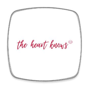 The Heart Knows (red) - Viereckiger Kühlschrankmagnet - Weiß - Vorne