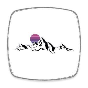Berge Wandern - Viereckiger Kühlschrankmagnet - Weiß - Vorne