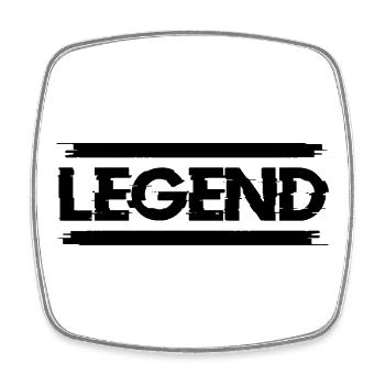 LEGEND - Viereckiger Kühlschrankmagnet - Weiß - Vorne