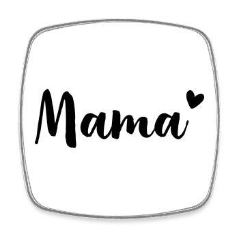 Mama Herz - Geschenkidee - Muttertag Geburtstag - Viereckiger Kühlschrankmagnet - Weiß - Vorne