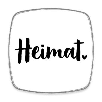 Heimat Herz - Viereckiger Kühlschrankmagnet - Weiß - Vorne