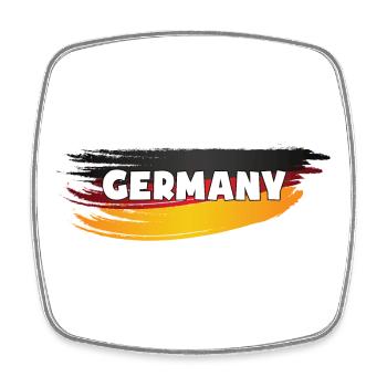 Germany Pinselstrich Flagge Fahne Heimatliebe - Viereckiger Kühlschrankmagnet - Weiß - Vorne